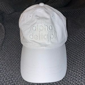White Alpha Delta Pi Cap